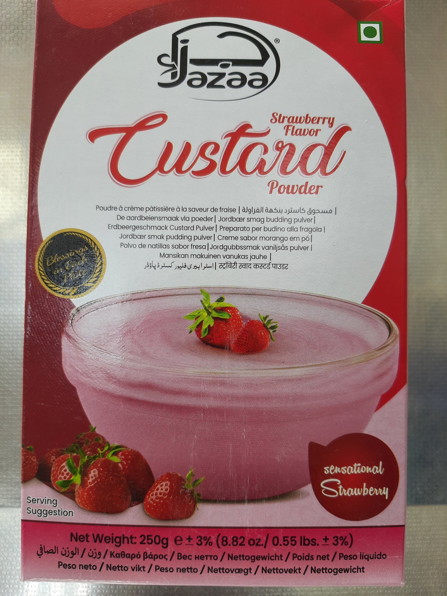 Jazaa Custerd Powder Strawberry Flavor 250g