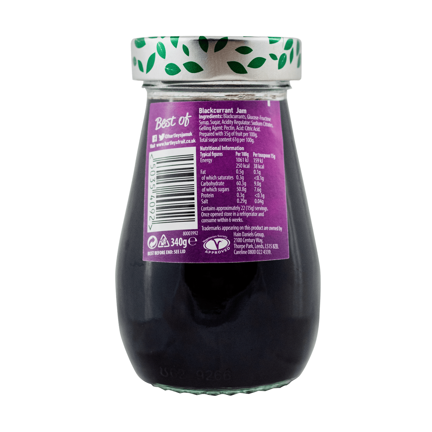 Hartley's Best of Blackcurrant Jam 340g
