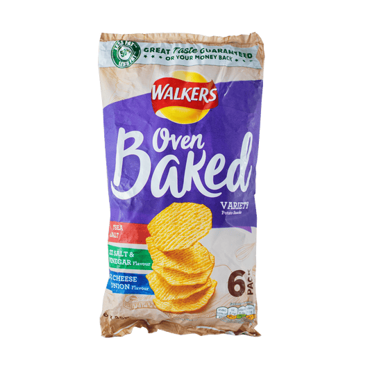 Walkers Oven Baked Variety Crisps (6 x 25g)