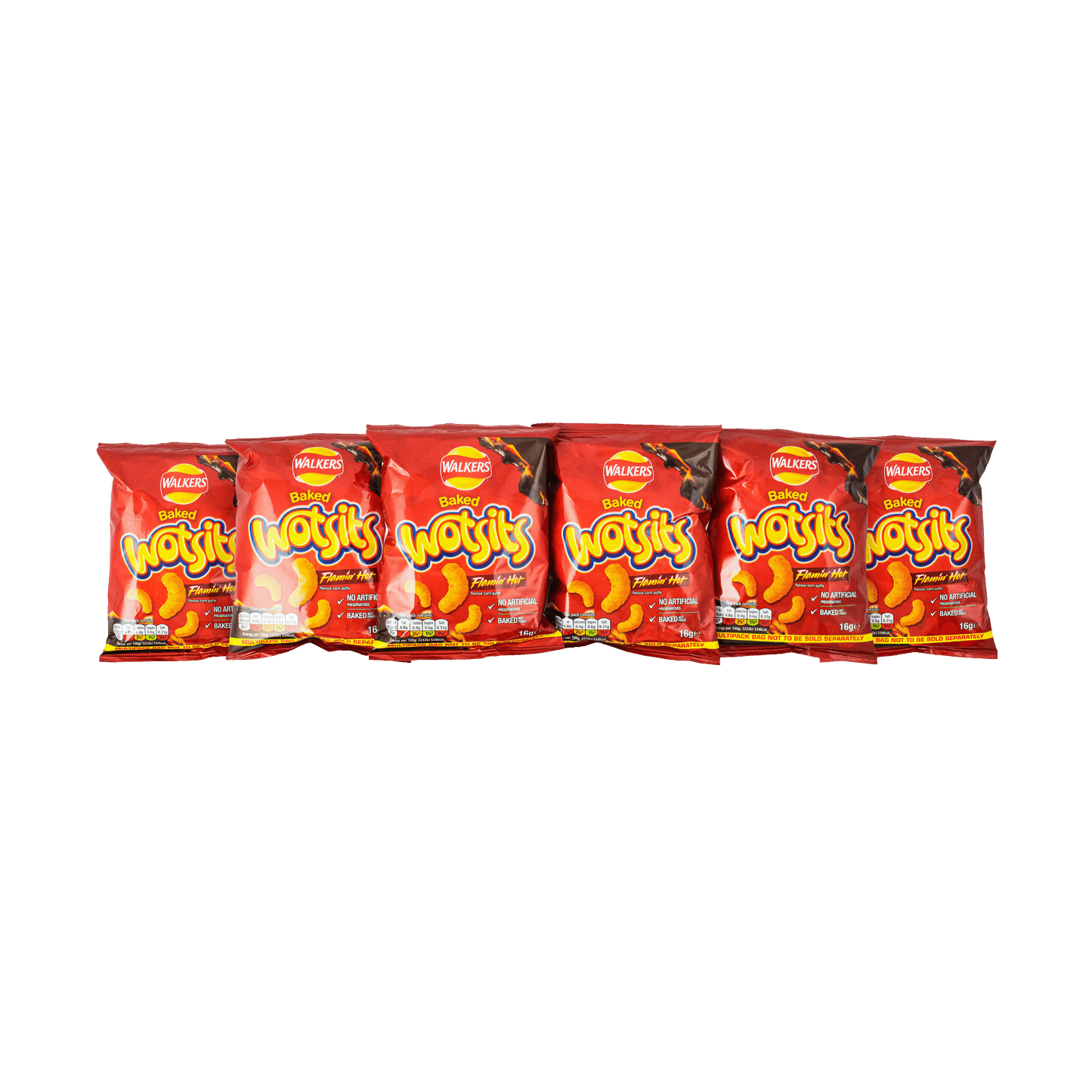 Walkers Baked Wotsits Really Flamin' Hot (6 x 16g) 96g