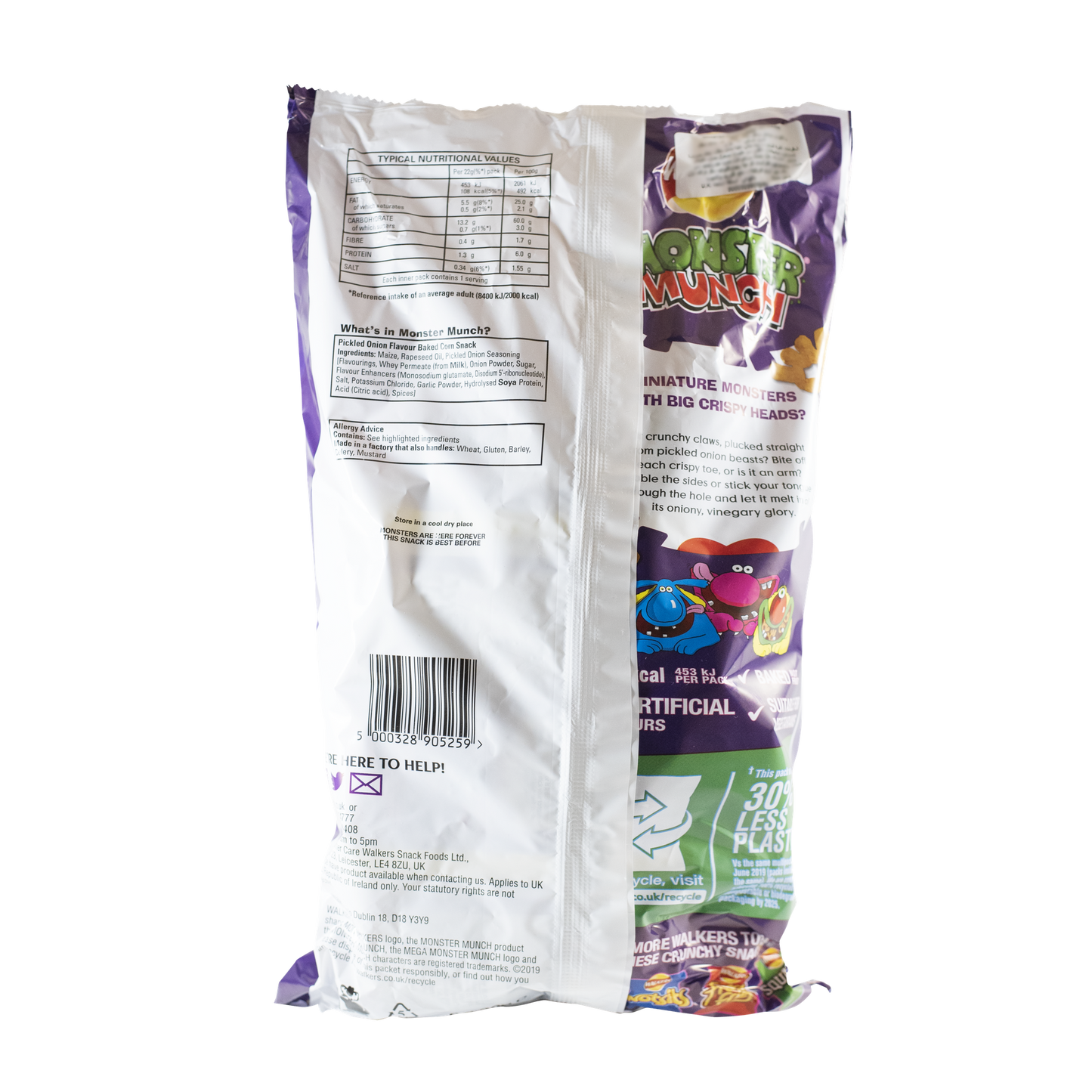 Walkers Monster Munch Pickled Onion (6 x 20g)