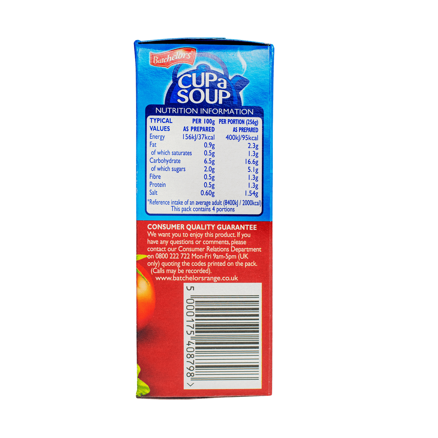 Batchelors Cup a Soup Tomato & Basil (Pack of 4) 104g