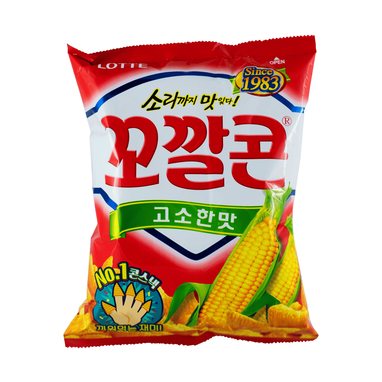 Lotte Kkokkal Corn Chips Original 120g
