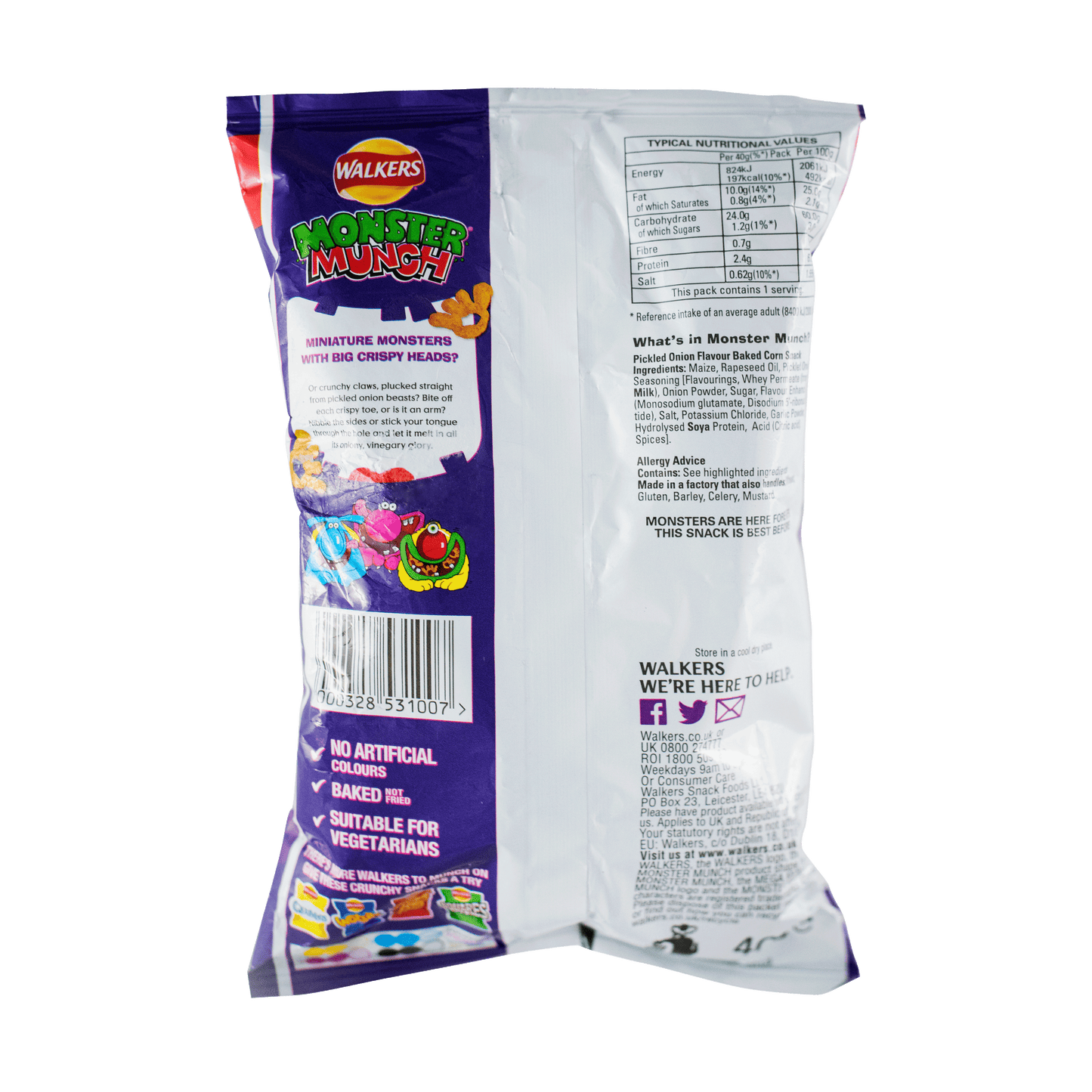 Walkers Monster Munch Pickled Onion Grab Bag 40g