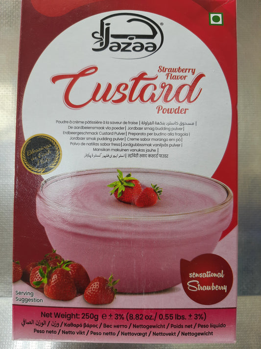 Jazaa Custerd Powder Strawberry Flavor 250g