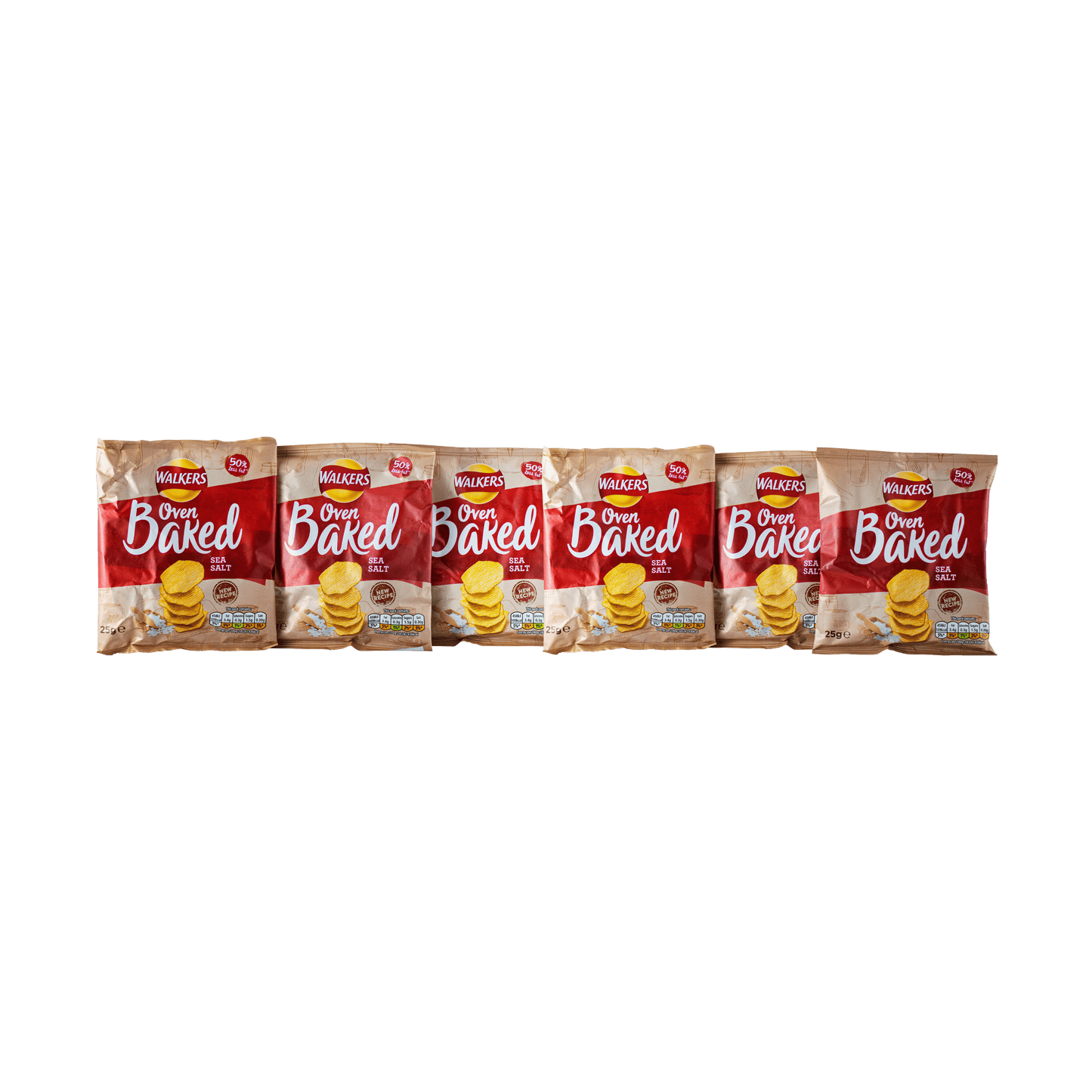 Walkers Oven Baked Sea Salt Crisps (6 x 25g)