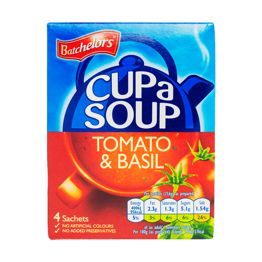 Batchelors Cup a Soup Tomato & Basil (Pack of 4) 104g