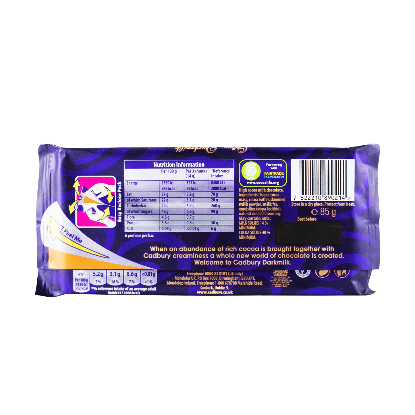 Cadbury Dairy Darkmilk 80g