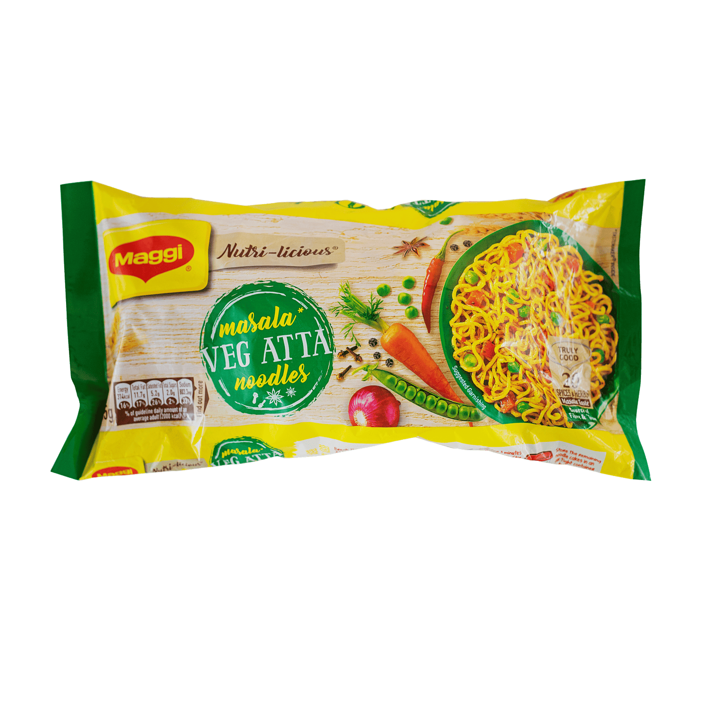 Maggi Masala Veg Atta Noodles (4x72.5g) 290g