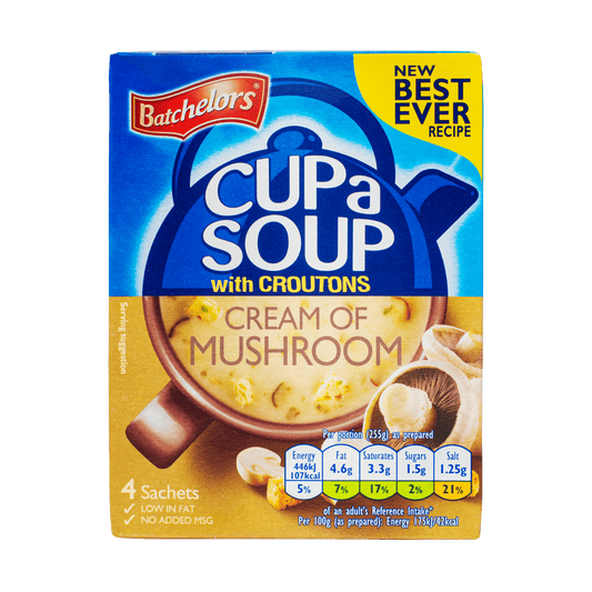 Batchelors Cup a Soup Cream of Mushroom (Pack of 4) 99g