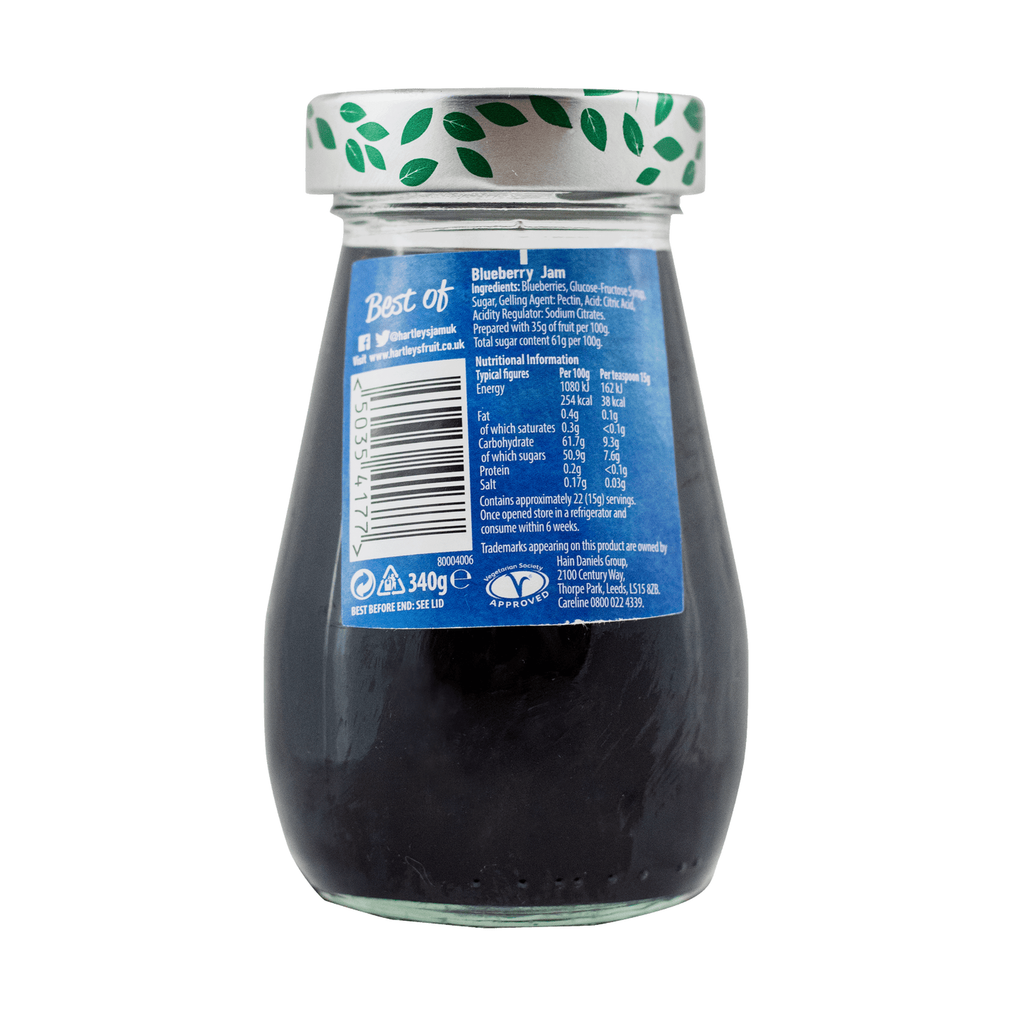 Hartley's Best of Blueberry Jam 340g