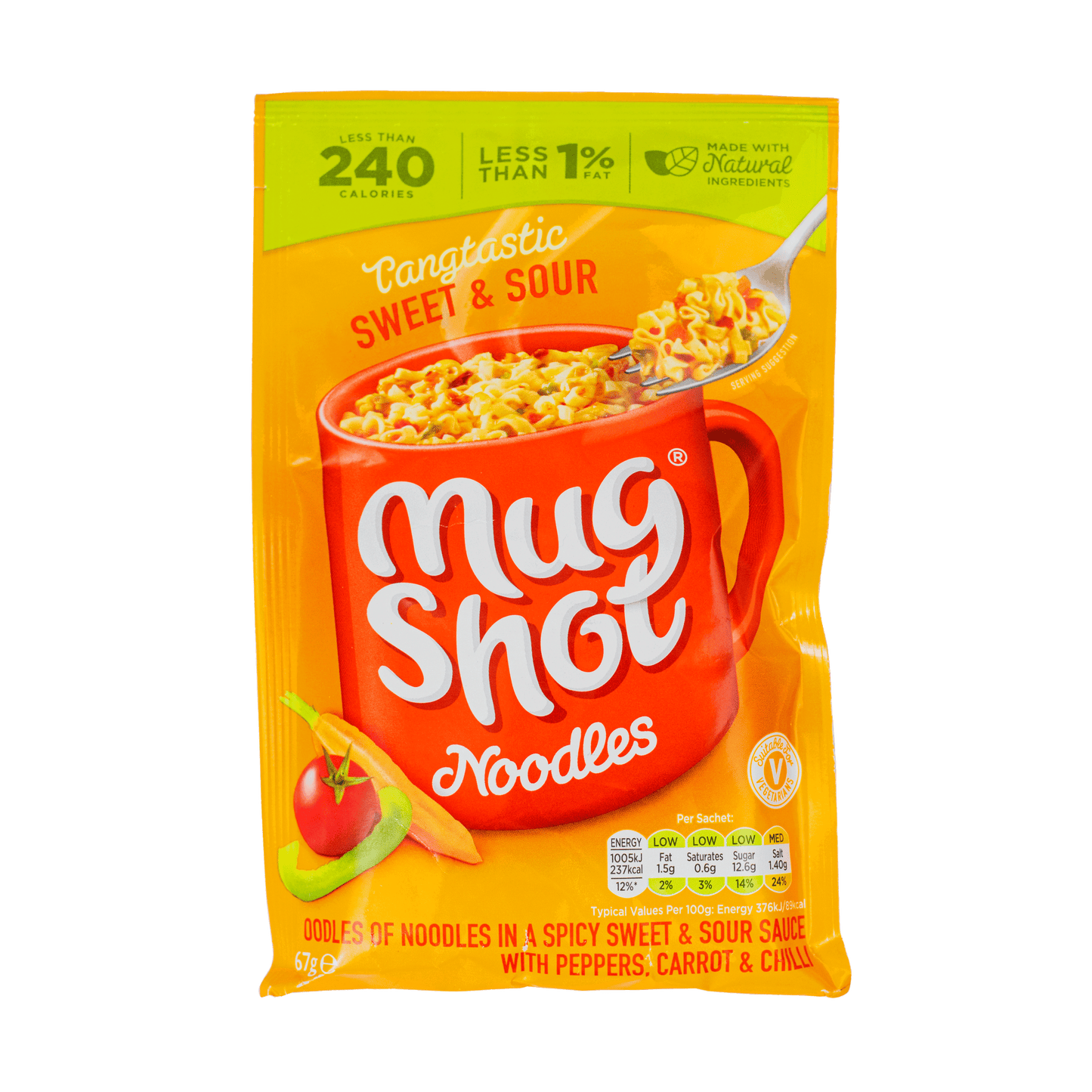 Mug Shot Sweet & Sour Noodles Sachet 45g