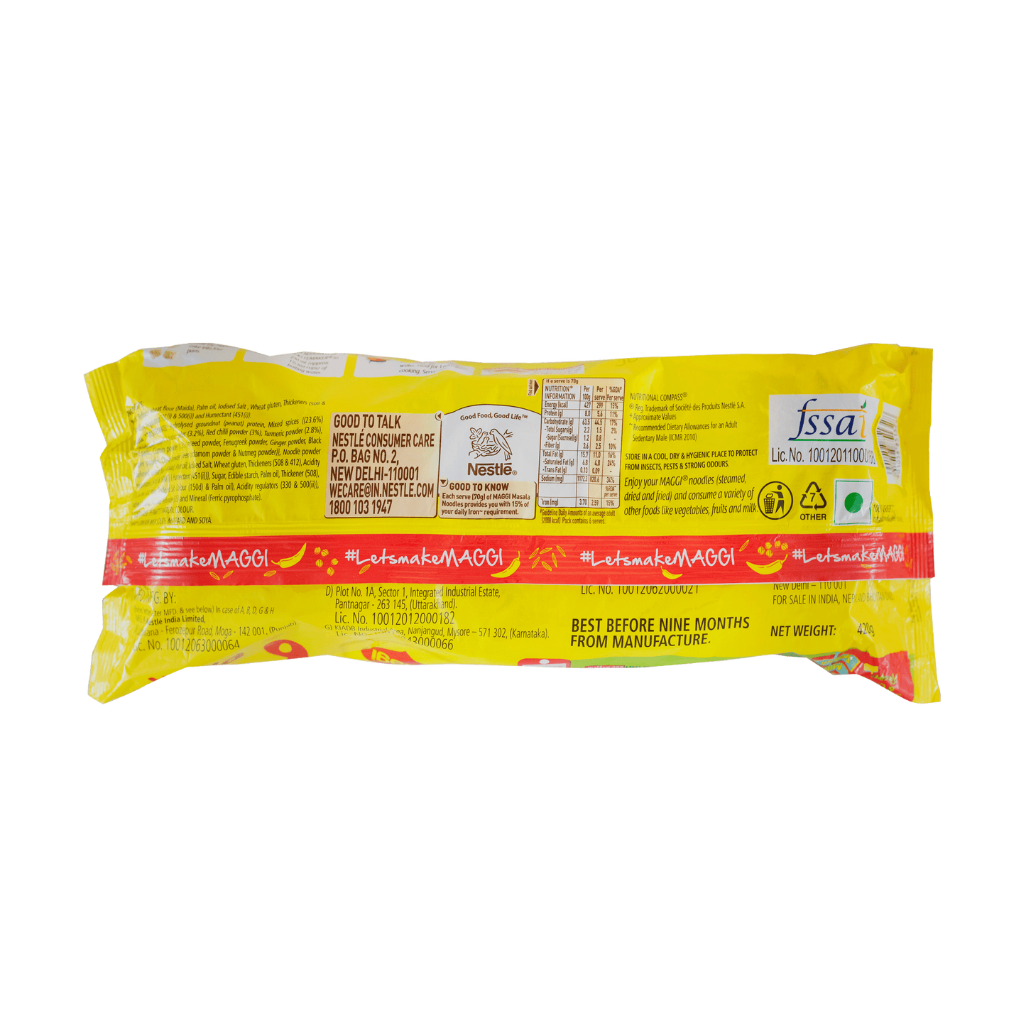 Nestle Maggi 2-minute Masala Noodles (6x70g) 420g