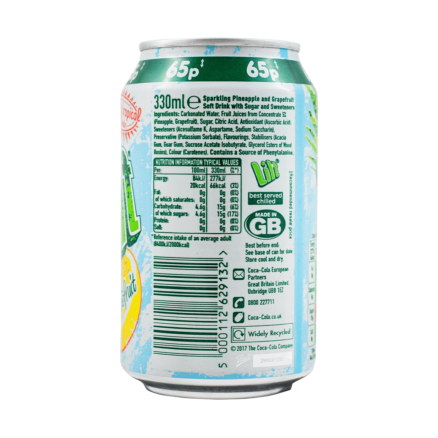 Lilt Pineapple and Grapefruit Can 330ml