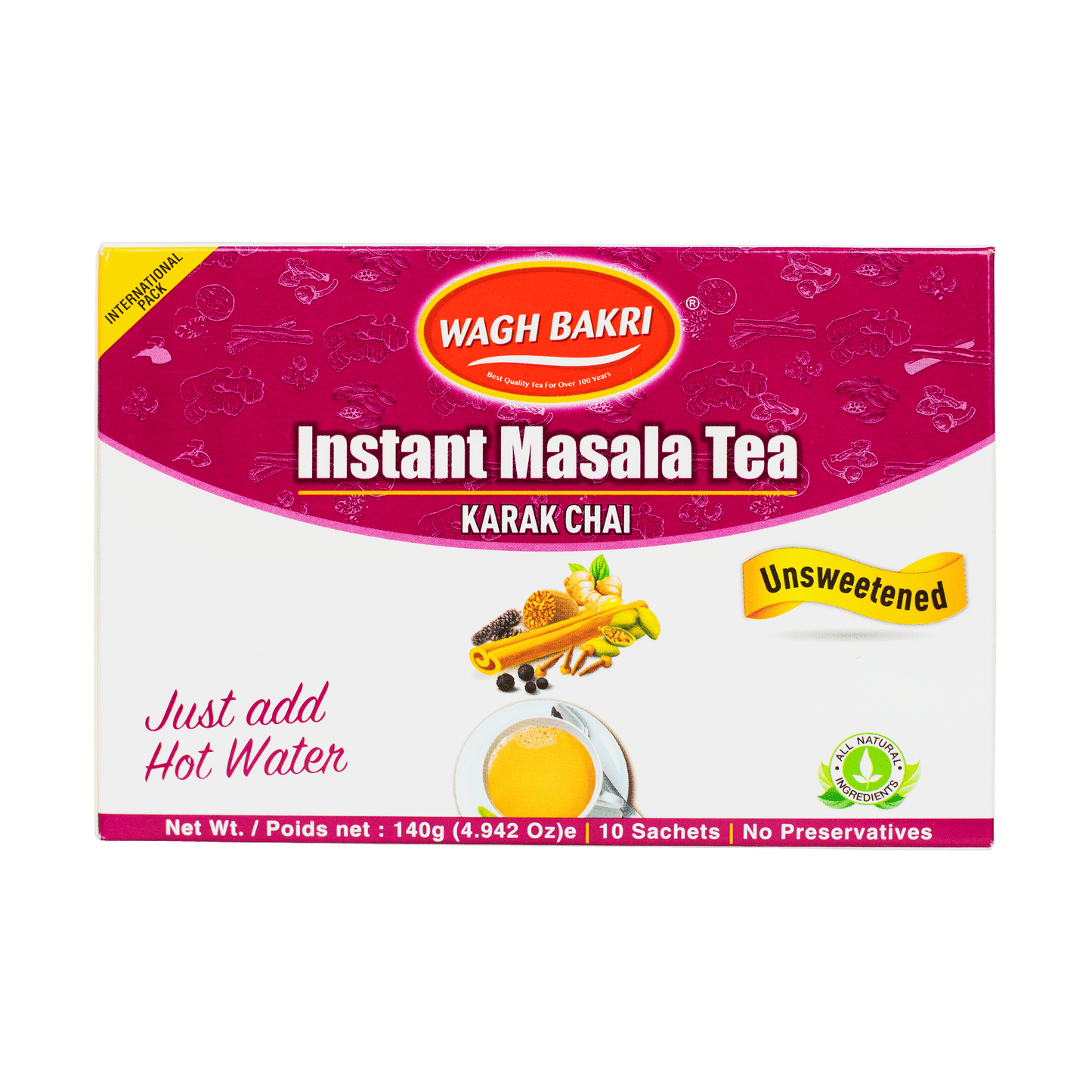 Wagh Bakri Instant Masala Tea - Karak Chai 140g