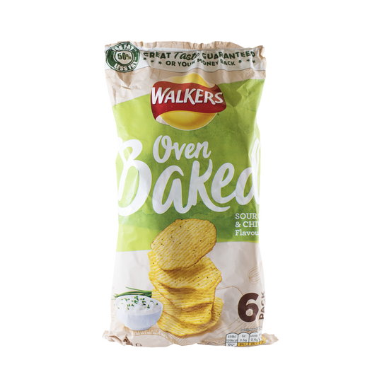 Walkers Oven Baked Sour Cream & Chive (6 x 25g)