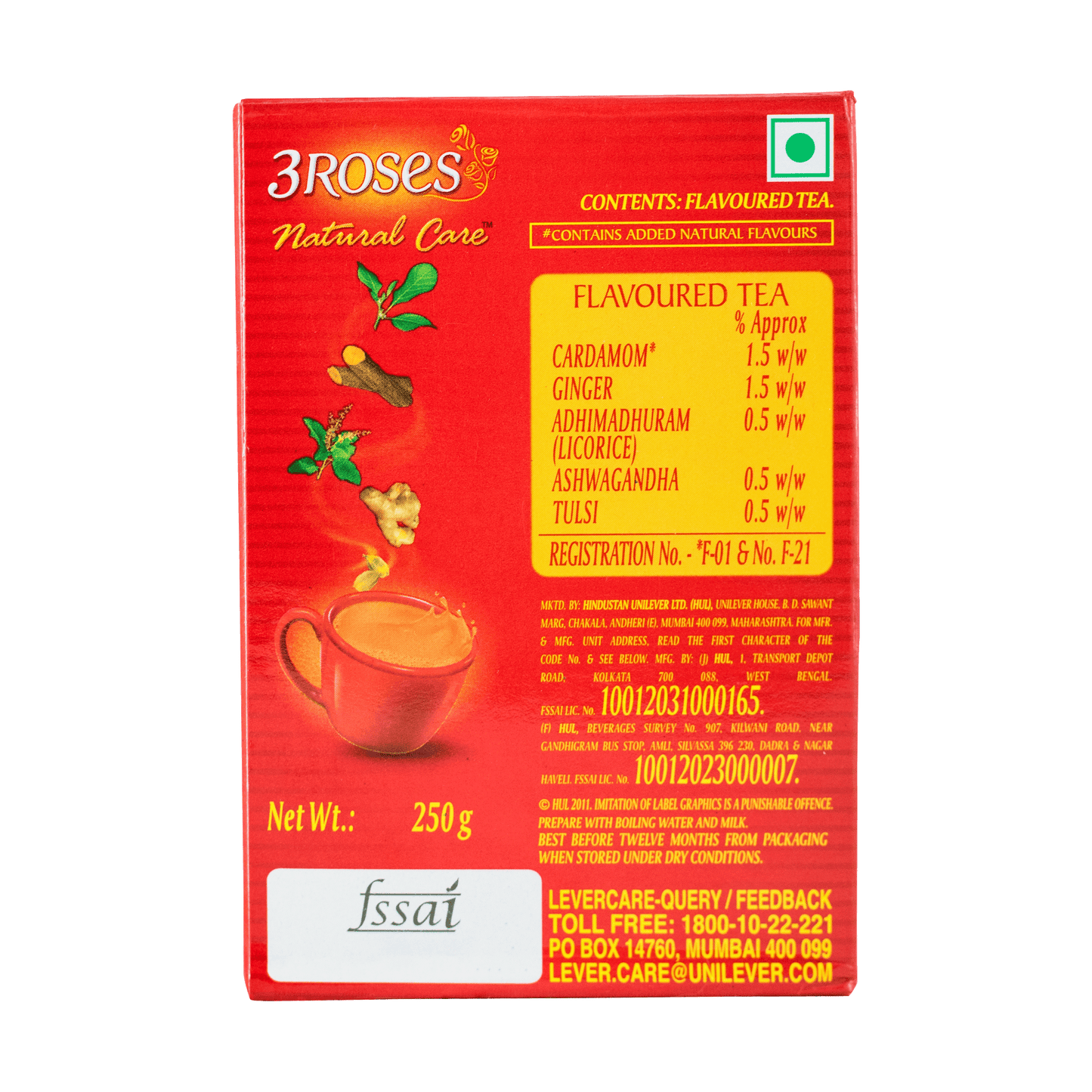 Brooke Bond 3 Roses Natural Care 250g