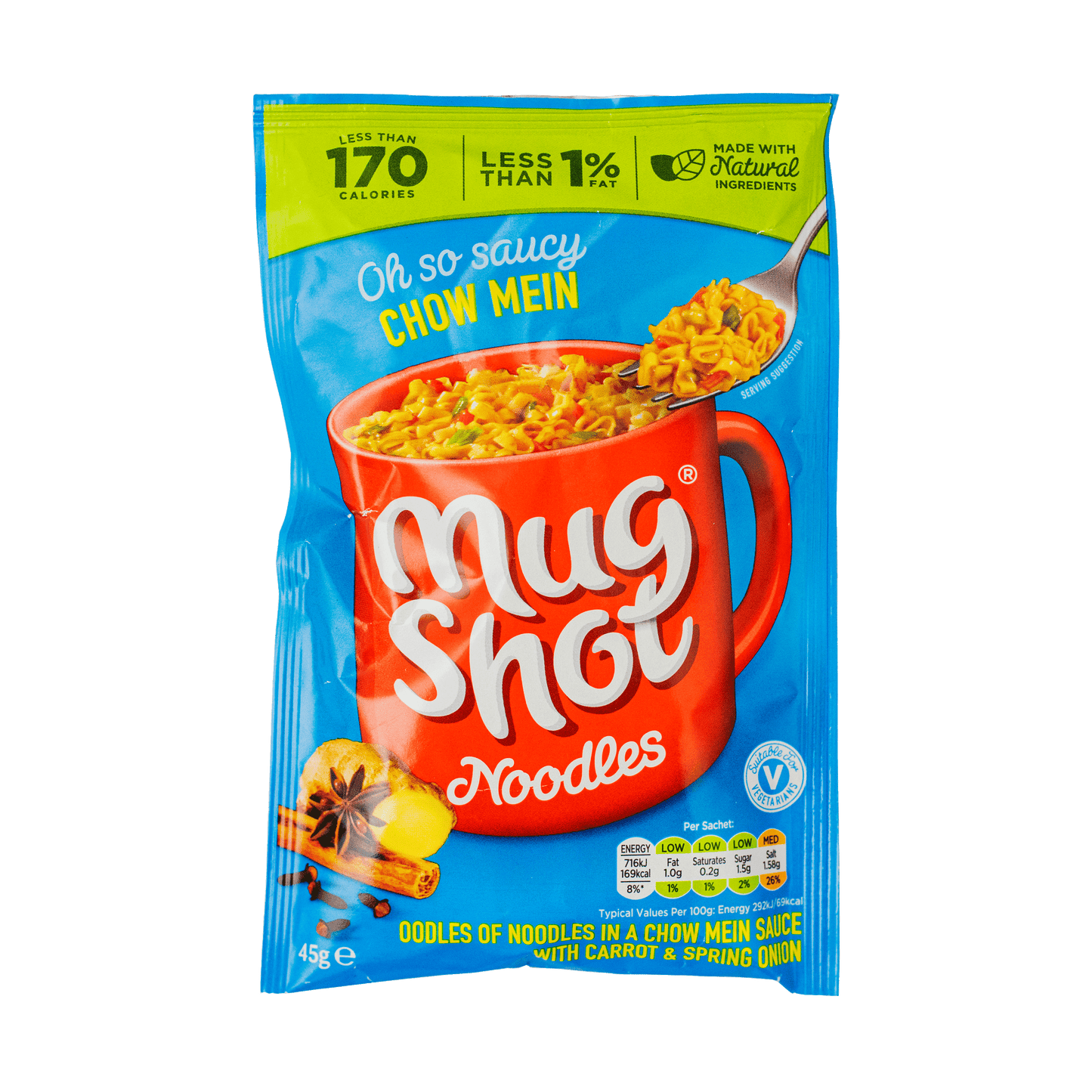 Mug Shot Chow Mein Noodles Sachet 45g