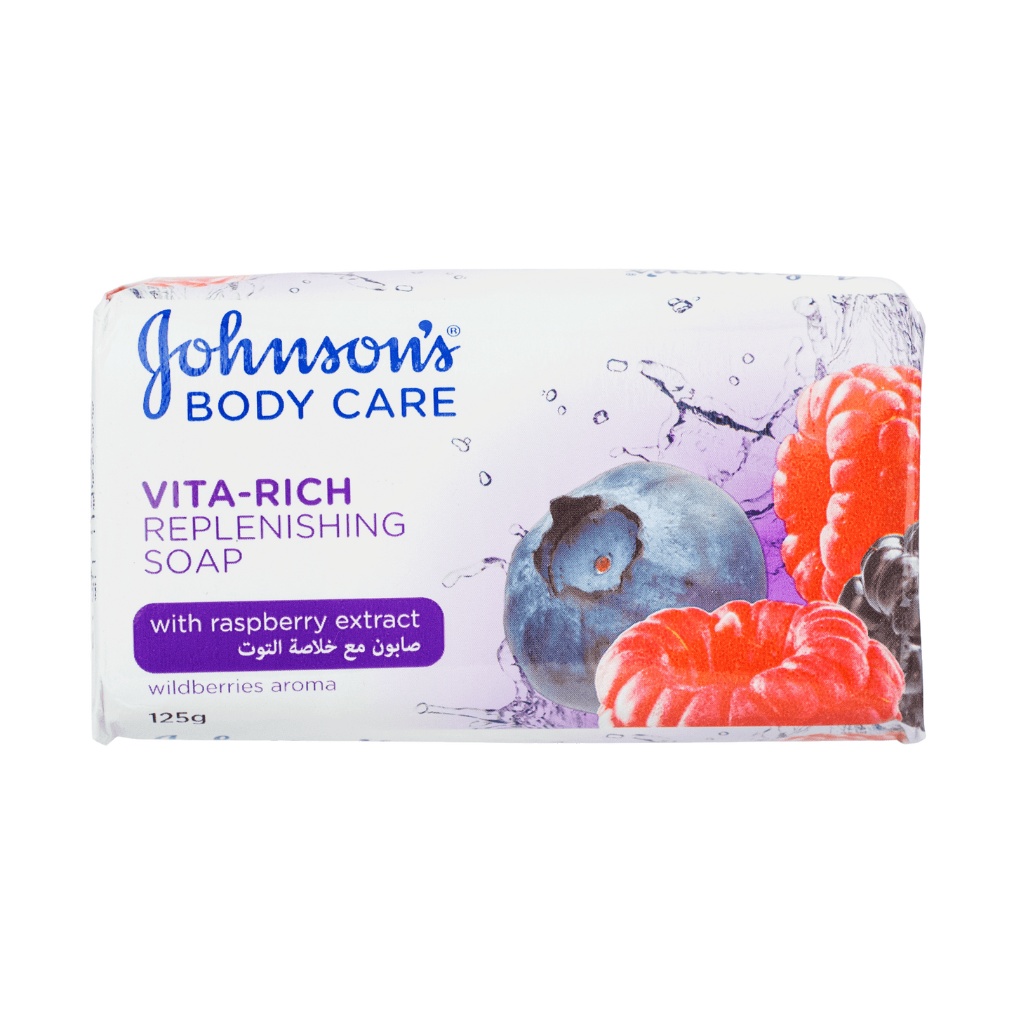 Johnson's Vita-Rich Body Care Replenishing Soap With Raspberry Extract 125g